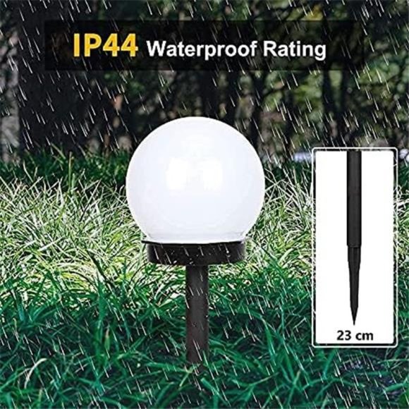Solar Lights Outdoor, 8 Pack Solar LED Globe Powered Garden Light Waterproof - Picture 6 of 7